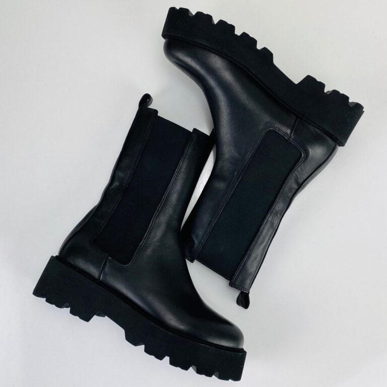 bottega vanetta ayakkabi the lug siyah bot