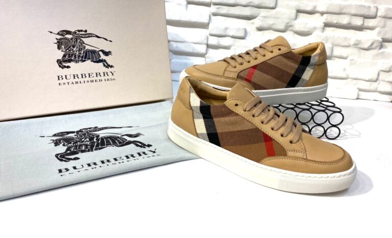 burberry ayakkabi check pattern low top sneakers classic