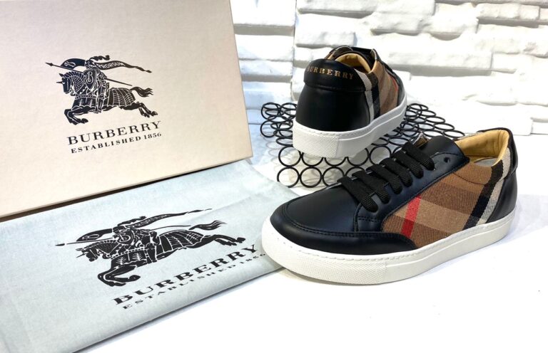 burberry ayakkabi check pattern low top sneakers siyah