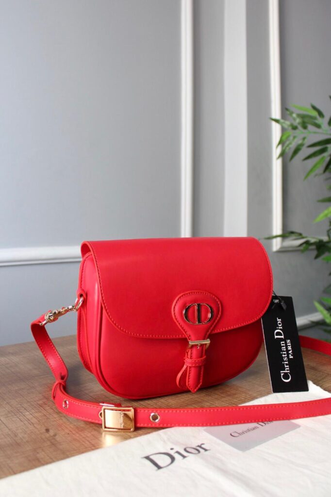 christian dior canta medium bobby bag kirmizi 22x17x6 cm
