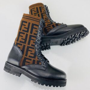 fendi ayakkabi rockoko bot yunlu dokuma