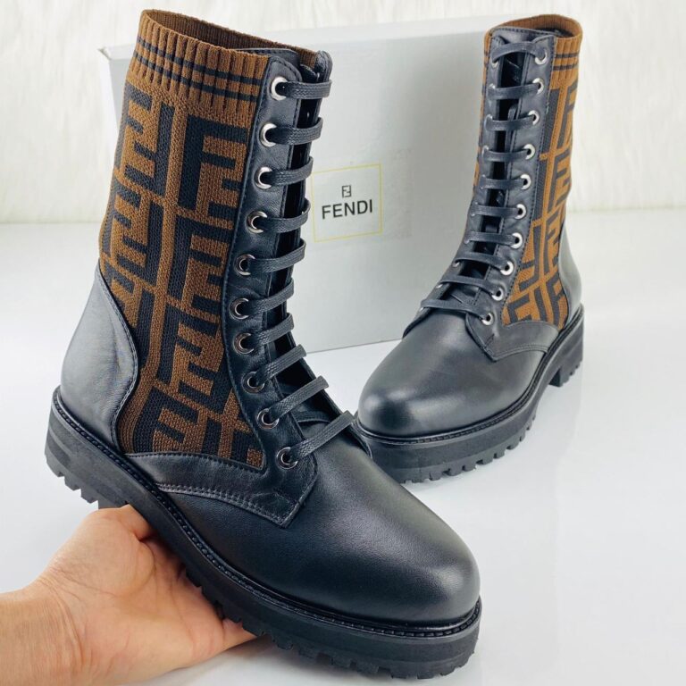fendi ayakkabi rockoko bot yunlu dokuma