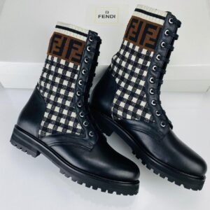 fendi ayakkabi rockoko bot yunlu jakar dokuma