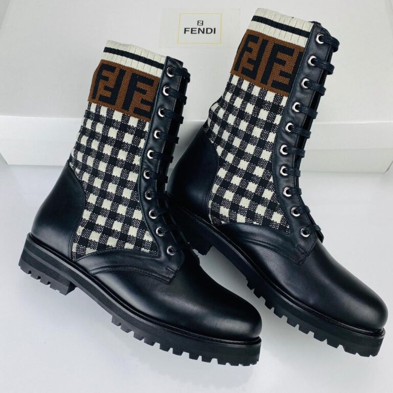 fendi ayakkabi rockoko bot yunlu jakar dokuma