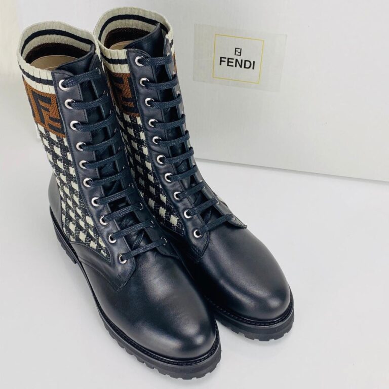 fendi ayakkabi rockoko bot yunlu jakar dokuma