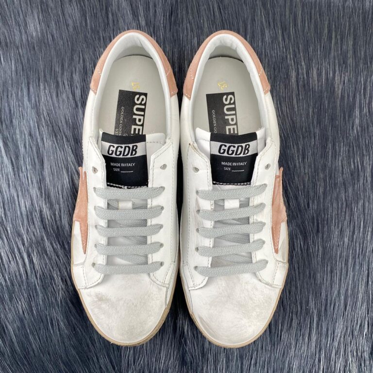 golden goose ayakkabi super star sneaker beyaz pudra pembe