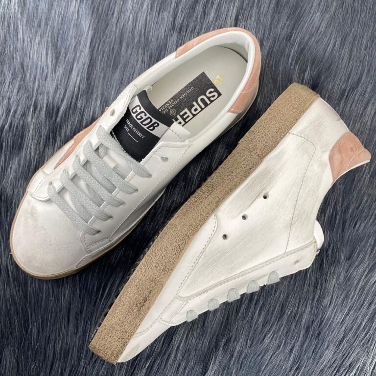 golden goose ayakkabi super star sneaker beyaz pudra pembe
