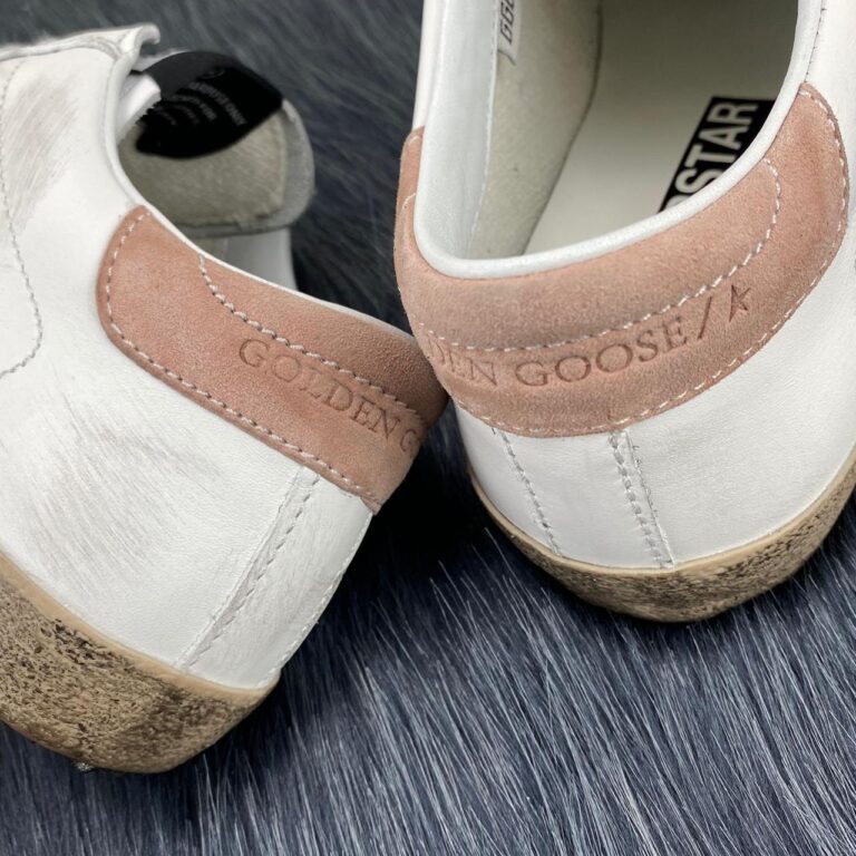 golden goose ayakkabi super star sneaker beyaz pudra pembe
