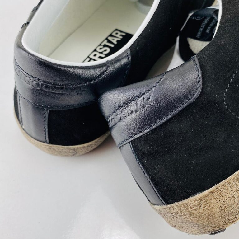 golden goose ayakkabi super star sneaker suet siyah silver
