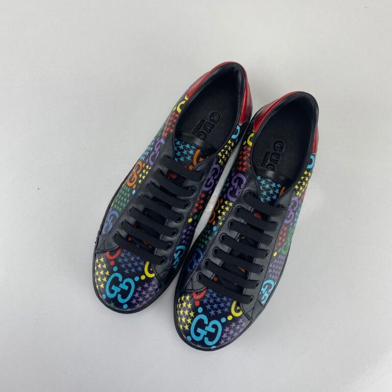 gucci ayakkabi ace black gg psychedelic sneaker