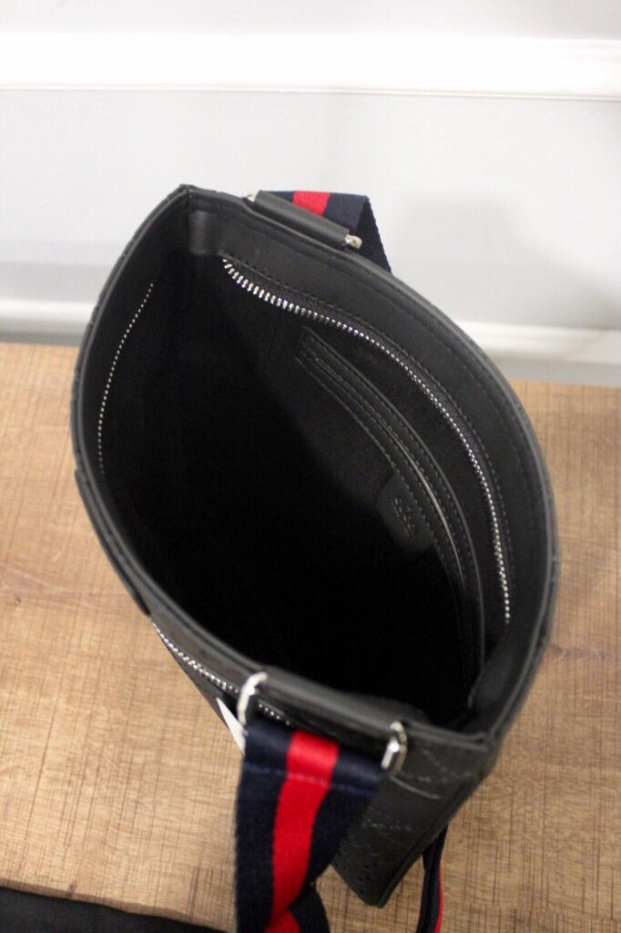 gucci canta messenger siyah logo baski 25x 27