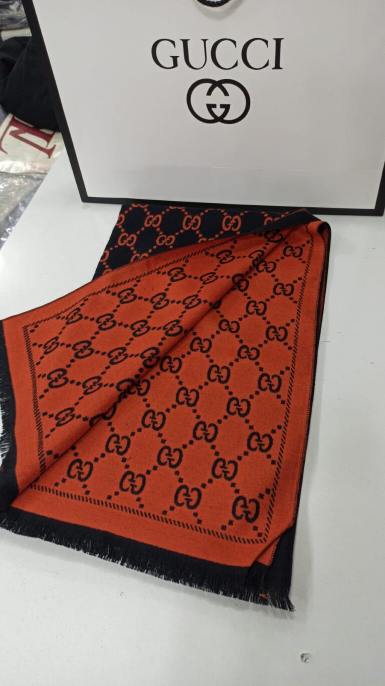 gucci sal cift tarafli siyah turuncu yeni model kasmir