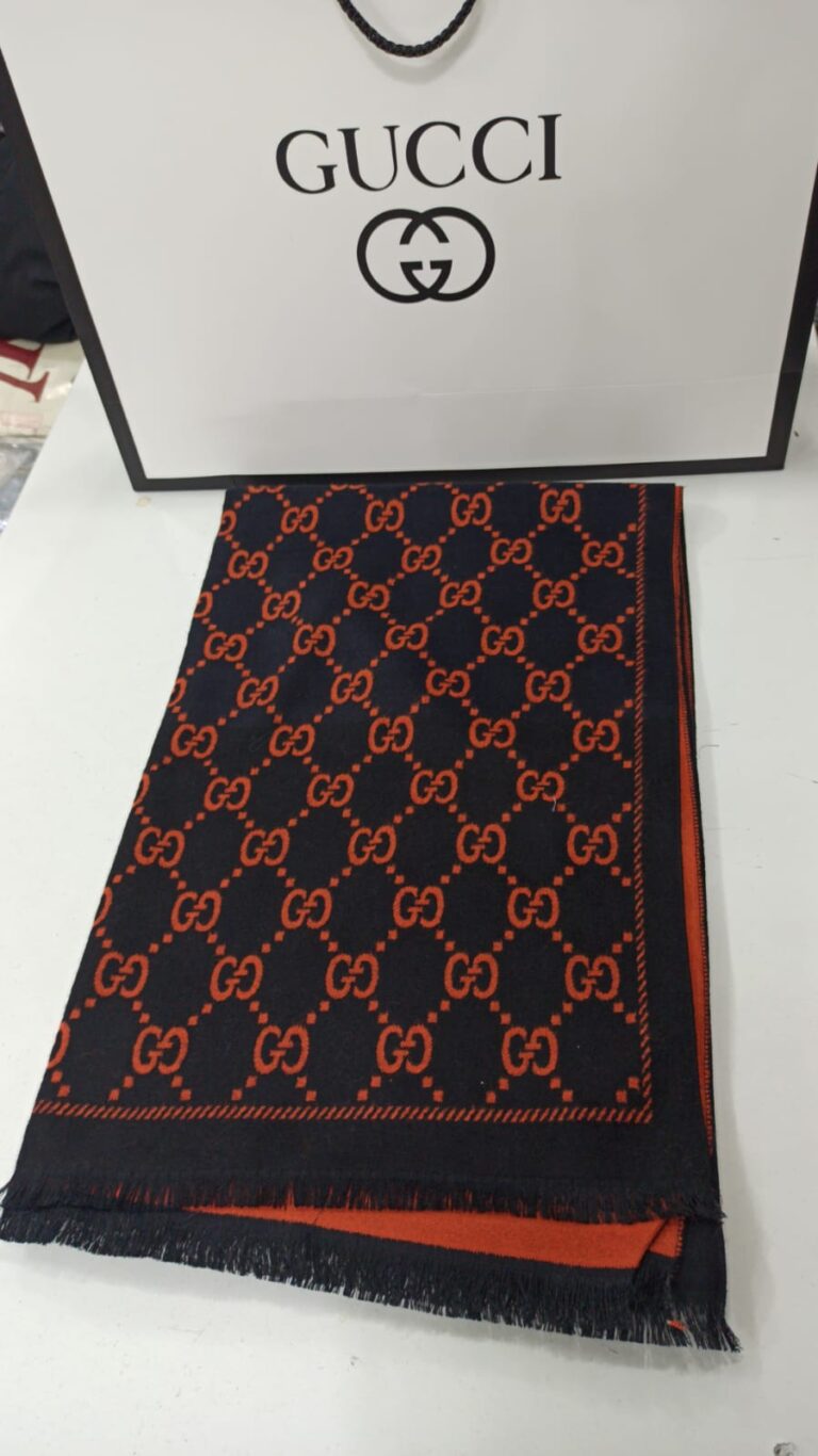 gucci sal cift tarafli siyah turuncu yeni model kasmir