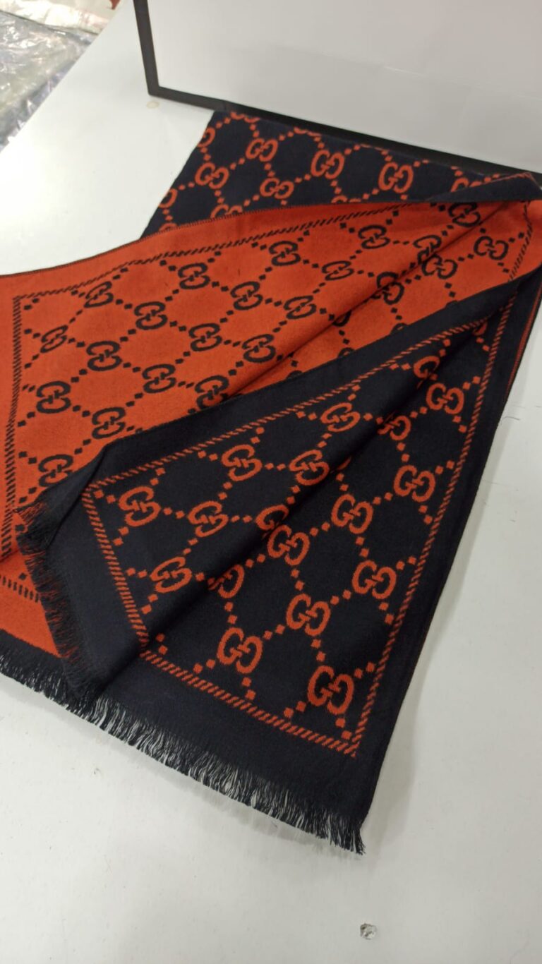 gucci sal cift tarafli siyah turuncu yeni model kasmir