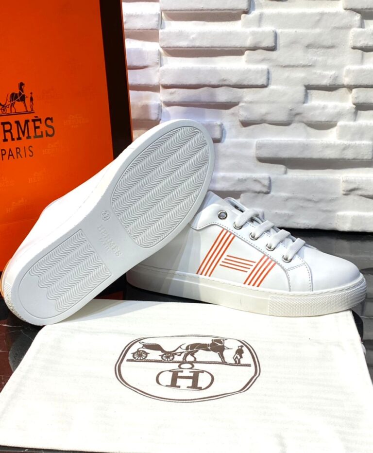 hermes ayakkabi avantage sneaker beyaz turuncu
