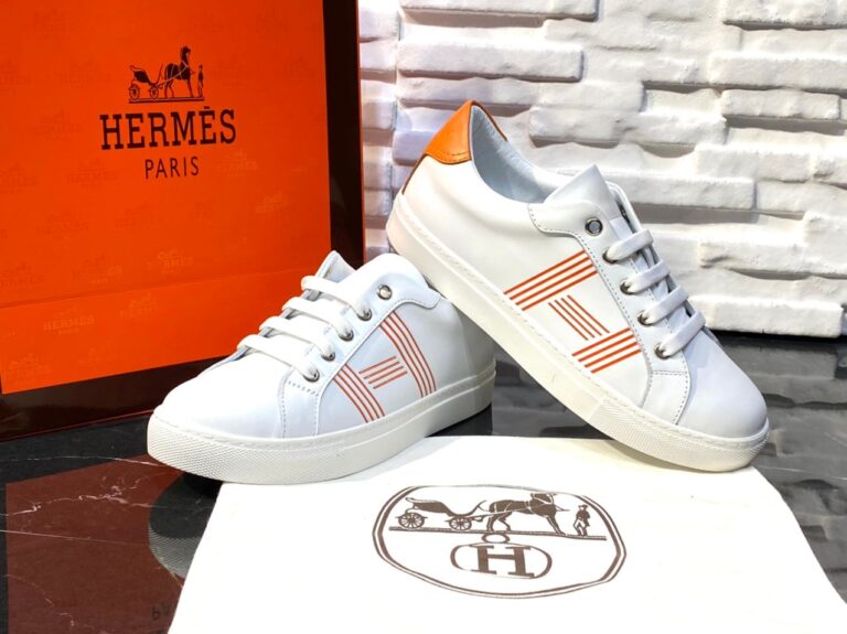 hermes ayakkabi avantage sneaker beyaz turuncu