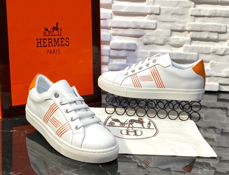 hermes ayakkabi avantage sneaker beyaz turuncu