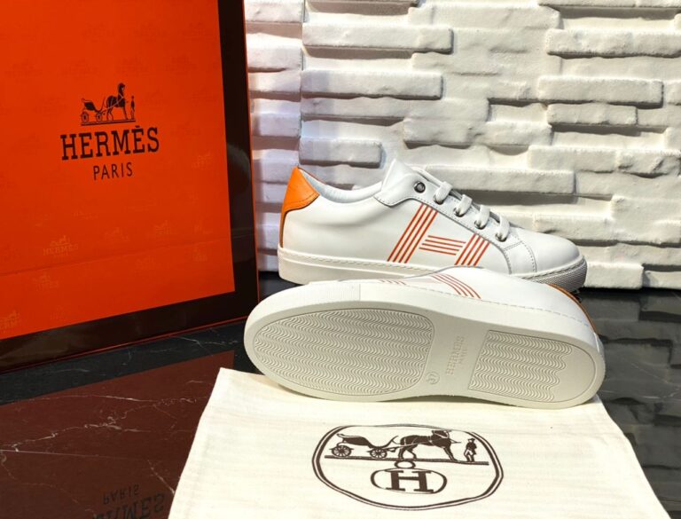 hermes ayakkabi avantage sneaker beyaz turuncu