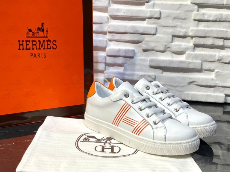 hermes ayakkabi avantage sneaker beyaz turuncu