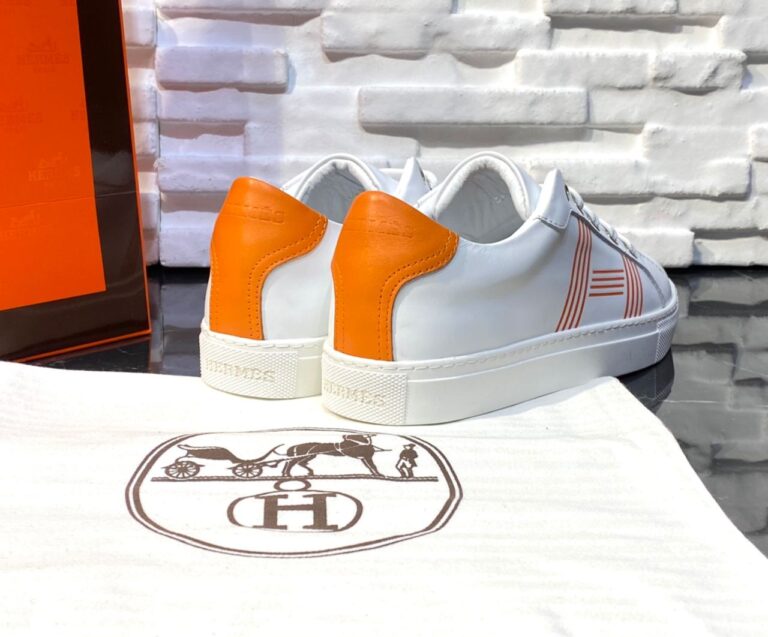 hermes ayakkabi avantage sneaker beyaz turuncu