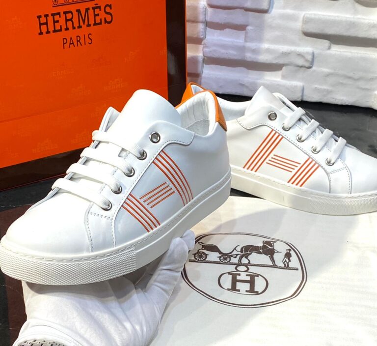 hermes ayakkabi avantage sneaker beyaz turuncu