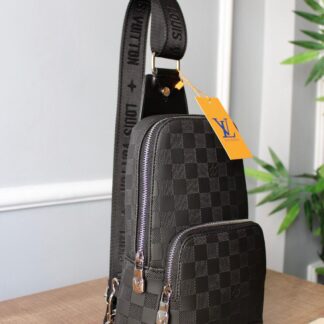 louis vuitton canta avenue sling bag siyah damier 20x31x10