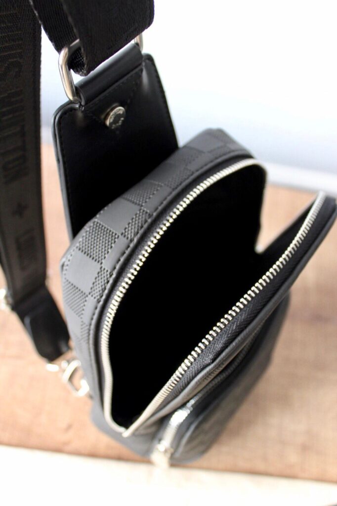 louis vuitton canta avenue sling bag siyah damier 20x31x10