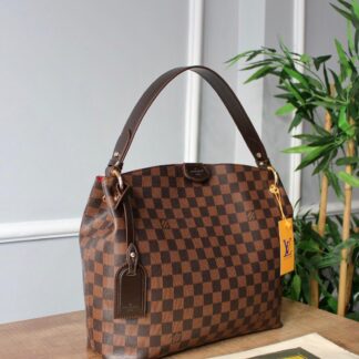 louis vuitton canta graceful mm kahve damier 41x35x14 cm