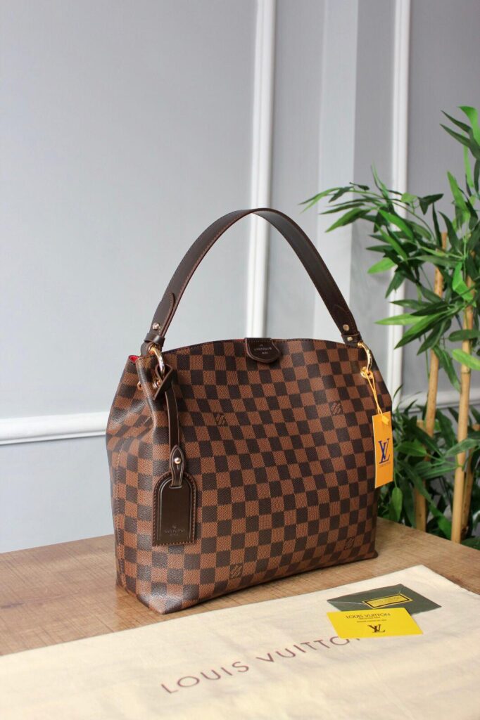 louis vuitton canta graceful mm kahve damier 41x35x14 cm
