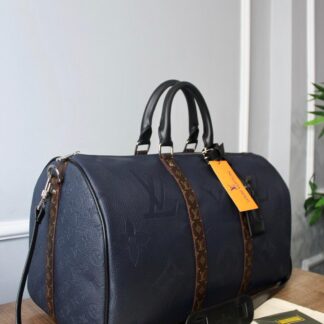 louis vuitton canta keepall bandouliere lacivert monogram el valizi 50x29x23