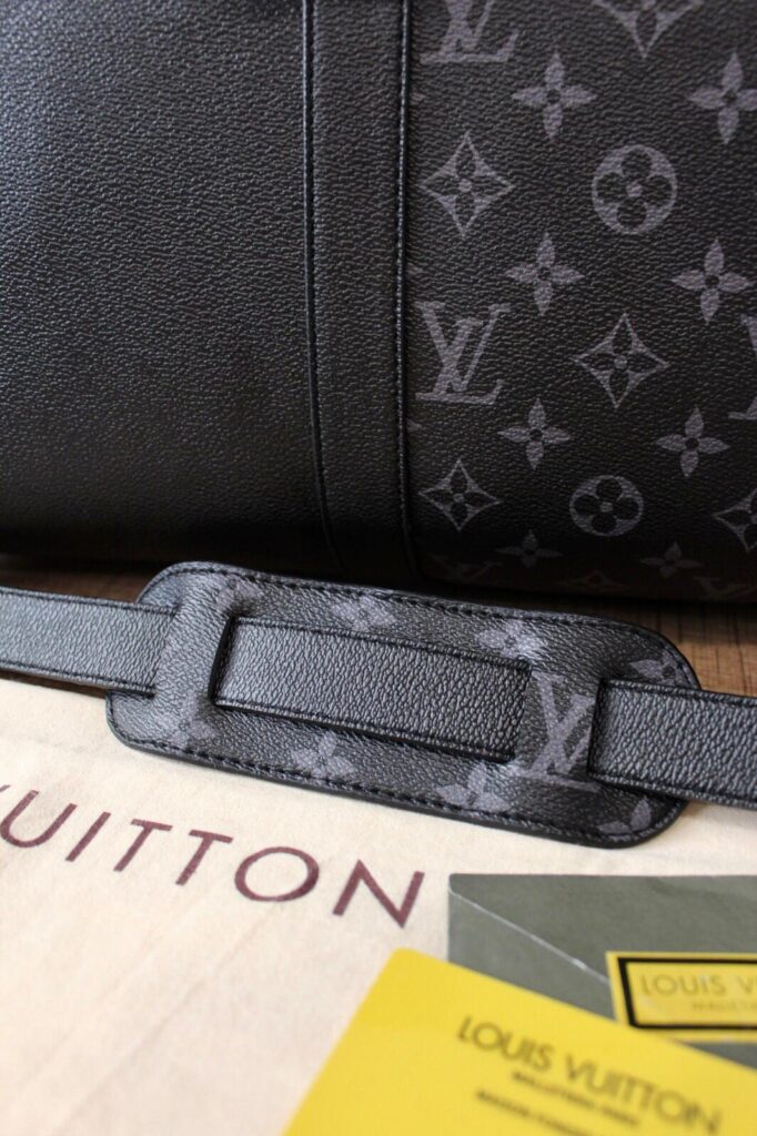 louis vuitton canta keepall siyah monogram bandouliere el valizi 50x29x23