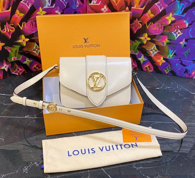louis vuitton canta pont 9 krem 23x17 cm