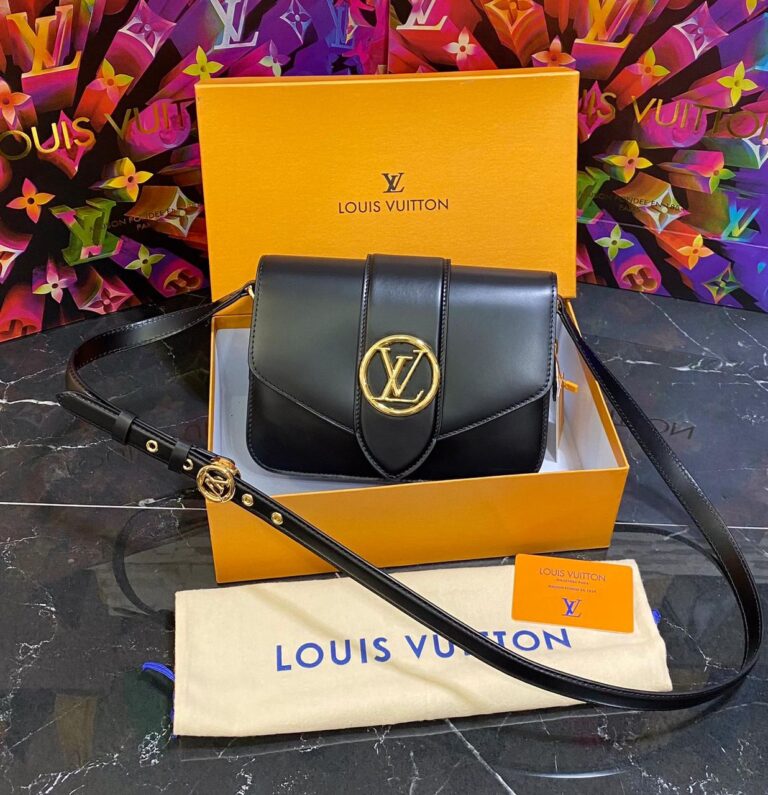 louis vuitton canta pont 9 siyah 23x17 cm