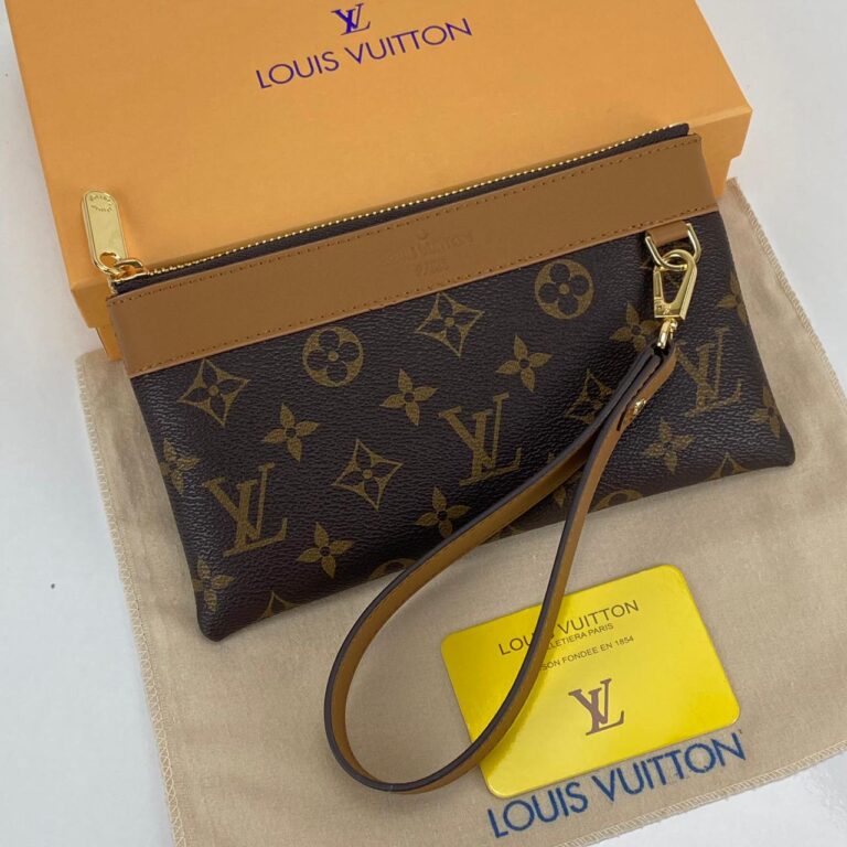louis vuitton cuzdan wrislet wallet portfoy monogram kahve 21x12 cm