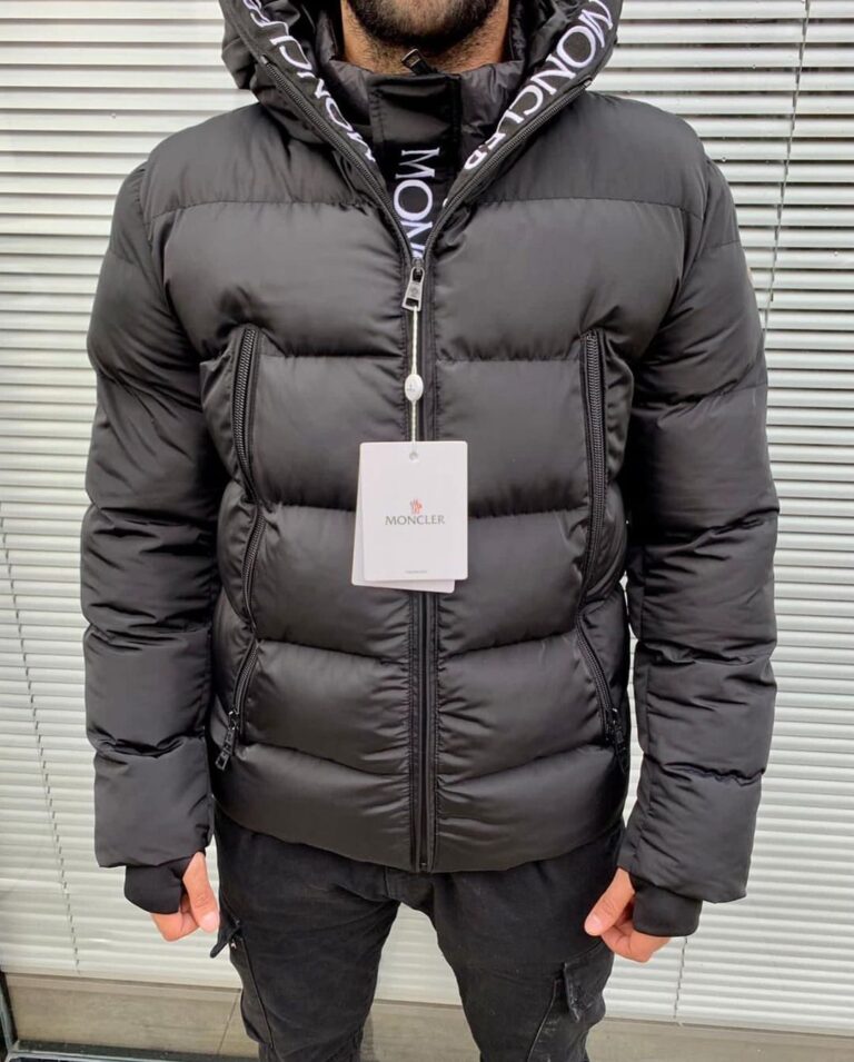 moncler mont erkek siyah beyaz yazili cift fermuar