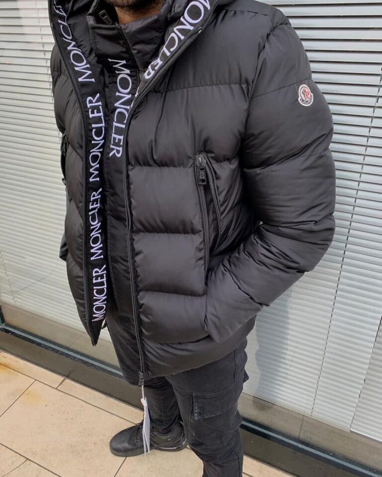moncler mont erkek siyah beyaz yazili cift fermuar