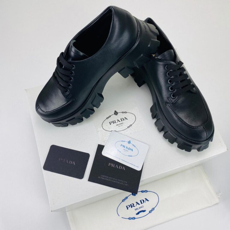 prada ayakkabi monolith derby siyah
