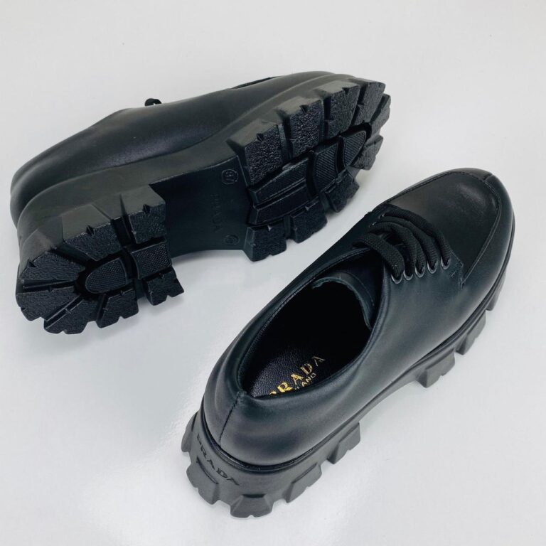 prada ayakkabi monolith derby siyah