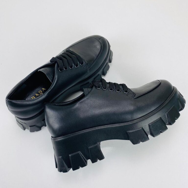 prada ayakkabi monolith derby siyah