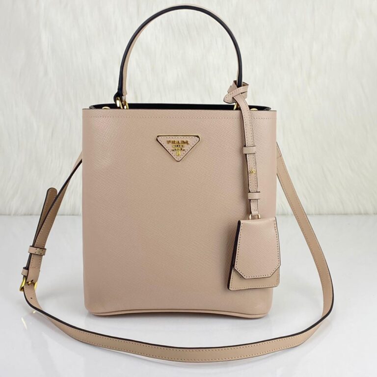 prada canta medium saffiano panier pudra pembe