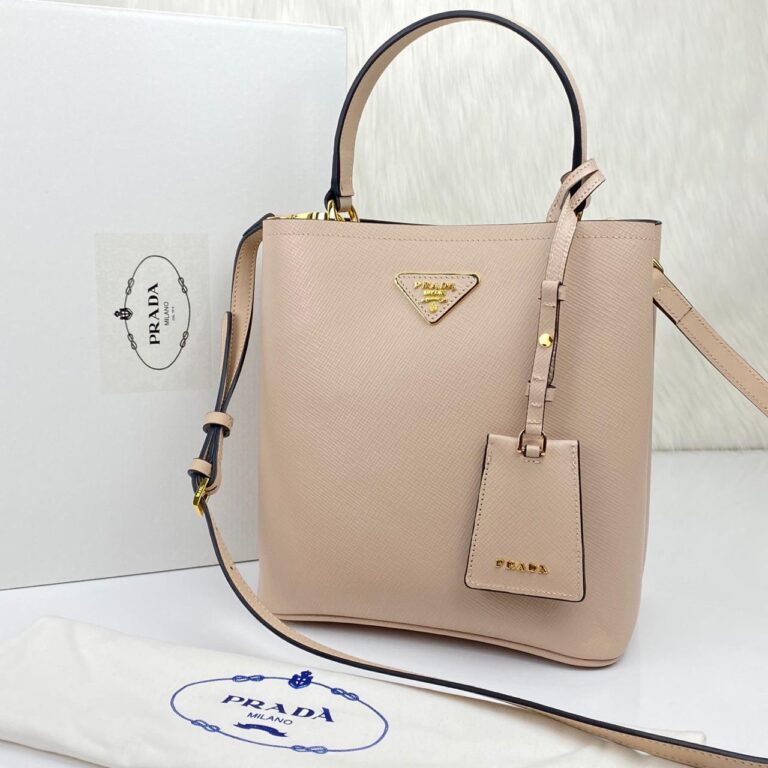 prada canta medium saffiano panier pudra pembe