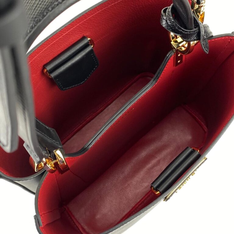 prada canta medium saffiano panier siyah