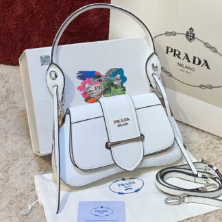 prada canta sidonie logo shoulder beyaz 29x15
