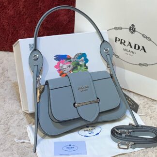 prada canta sidonie logo shoulder gri renk 29x15