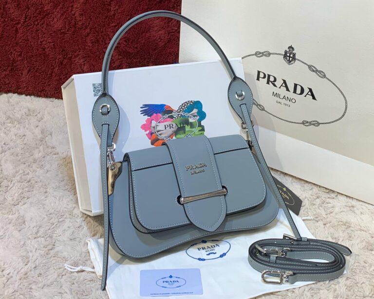 prada canta sidonie logo shoulder gri renk 29x15