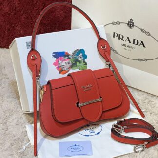 prada canta sidonie logo shoulder kirmizi renk29x15