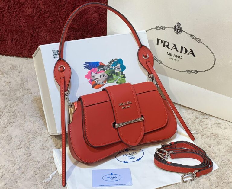 prada canta sidonie logo shoulder kirmizi renk29x15