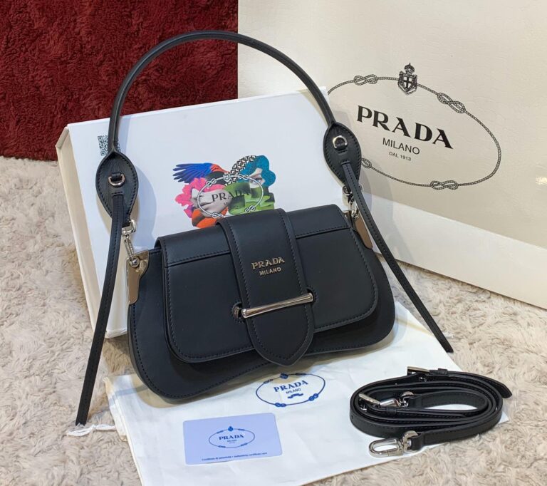 prada canta sidonie logo shoulder siyah 29x15