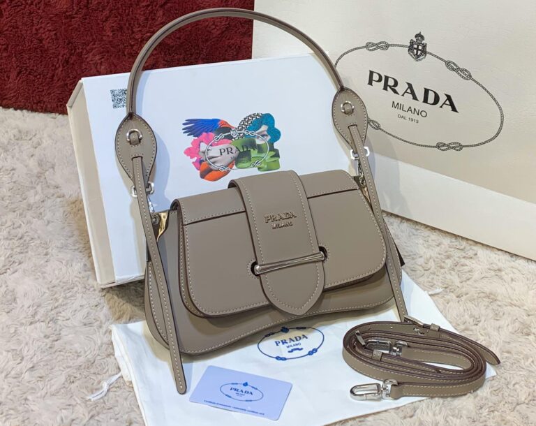 prada canta sidonie logo shoulder vizon 29x15