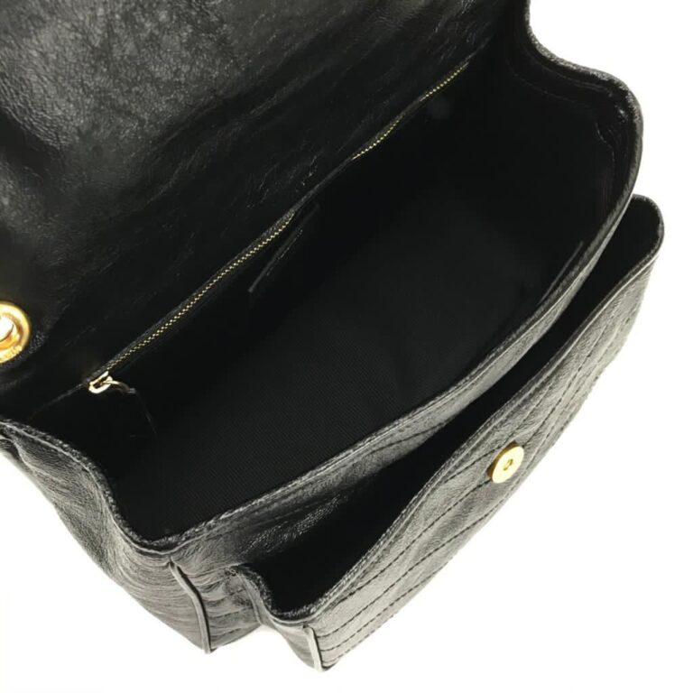 yves saint laurent ysl canta niki medium vintage siyah sari zincir